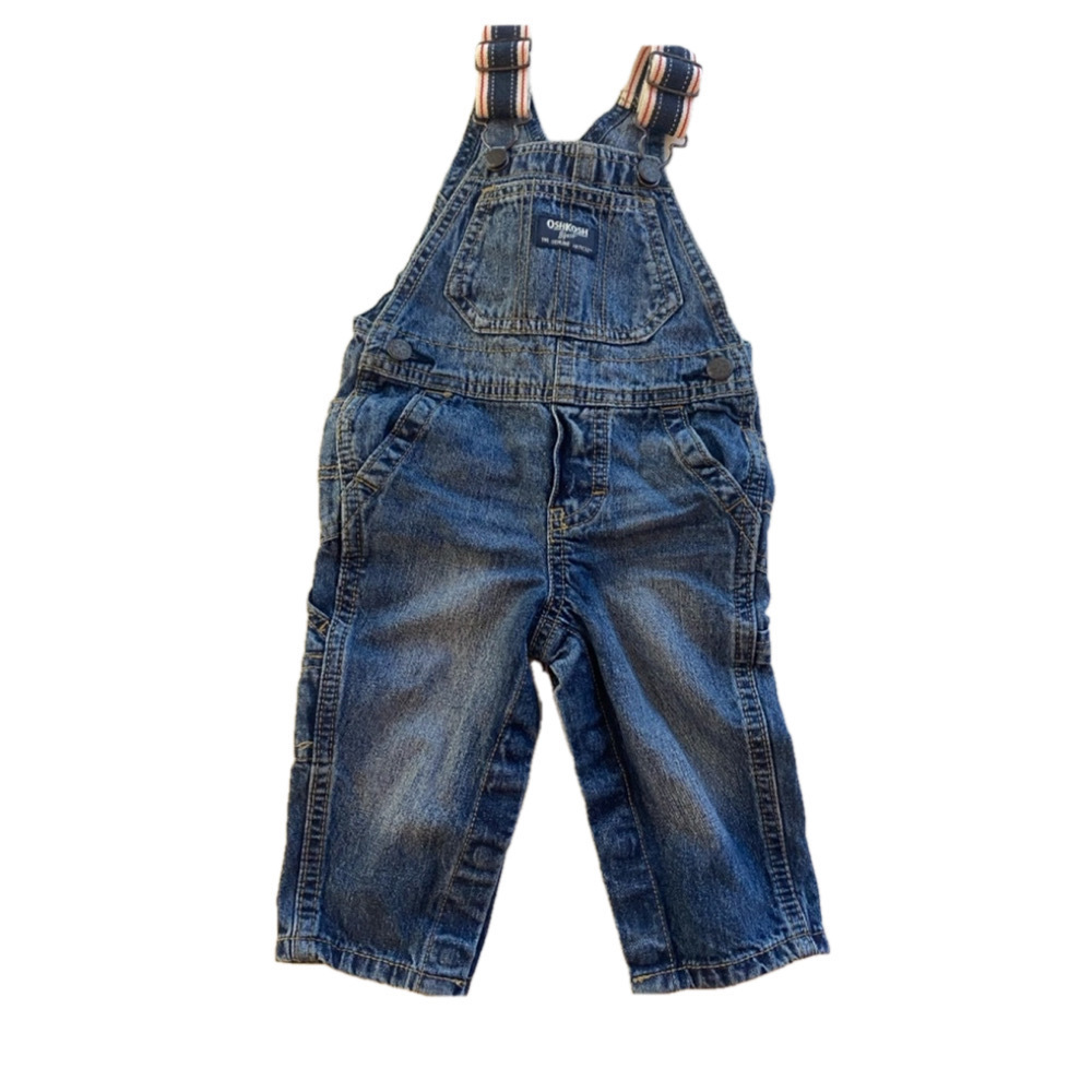Boy's OshKosh B'gosh Denim Overalls, 6 Months, Blue